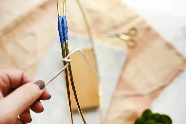 Brass Ring Hanging Planter DIY