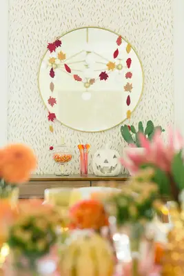 Pink + Orange Fall Tablescape