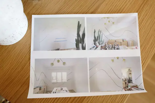 Striped Wave Wallpaper DIY!