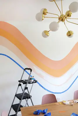 Striped Wave Wallpaper DIY!