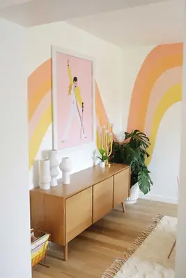 줄무늬 파 벽지 DIY!