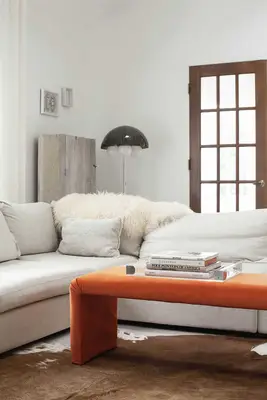 DIY Upholstered Waterfall Bench