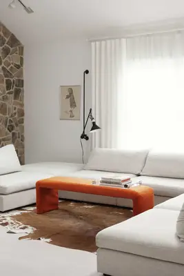 DIY Upholstered Waterfall Bench