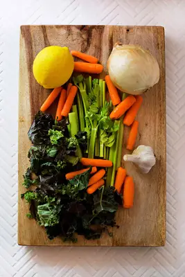Rainbow Kale and Pasta Soup