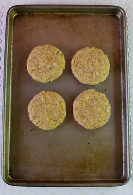 Toasted Sesame + Garbanzo Bean Burgers with Red Onion Straws