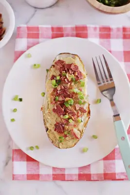 Cremig zweimal gebackene Kartoffeln (nicht milch und vegetarisch freundlich)