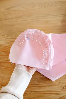 pattern pieces to round end of bolster