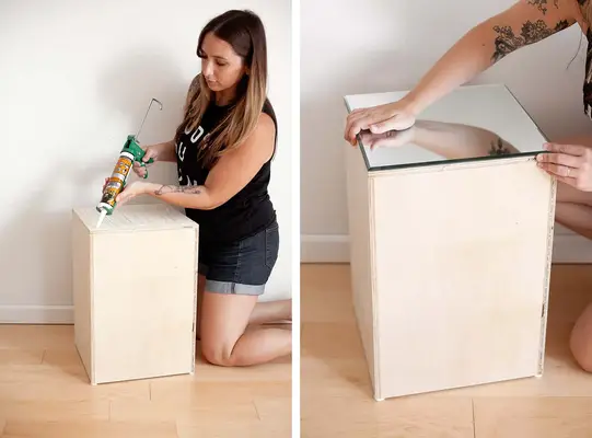 How to Make Mirrored Side Tables