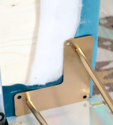 DIY Color Blocked Velvet Bench