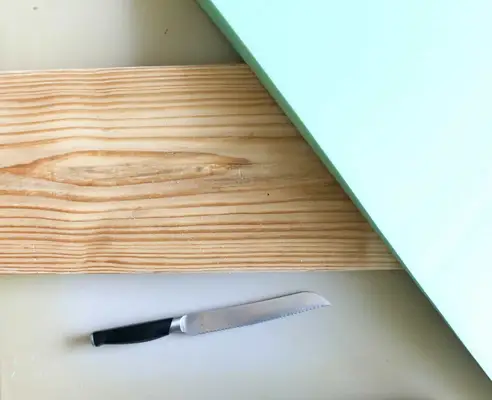 DIY Color Blocked Velvet Bench