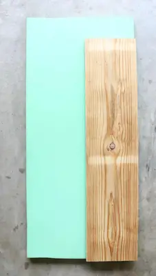 DIY Color Blocked Velvet Bench