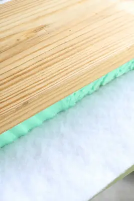 DIY Color Blocked Velvet Bench