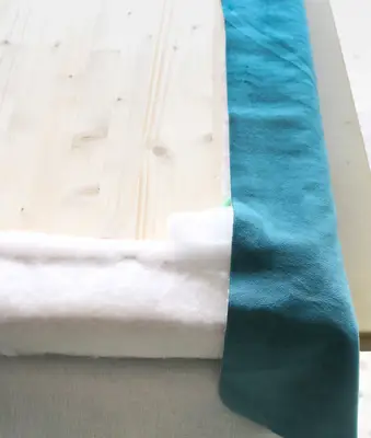 DIY Color Blocked Velvet Bench