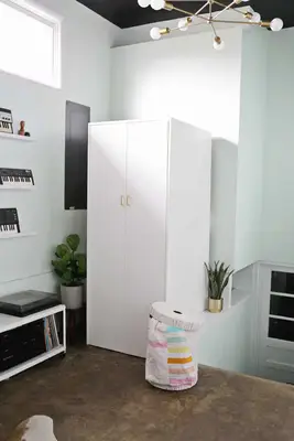 Hidden Washer and Dryer Cabinet