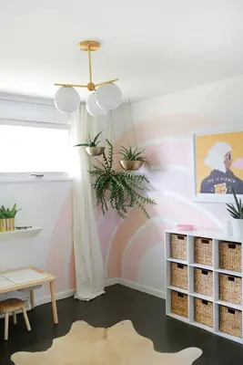 Rainbow Corner Accent Wall DIY