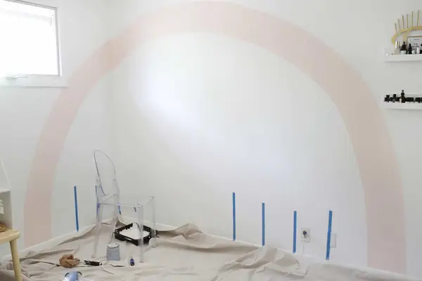 Rainbow Corner Accent Wall DIY