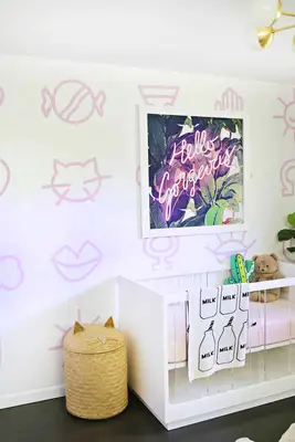 Painted Nursery Wallpaper DIY