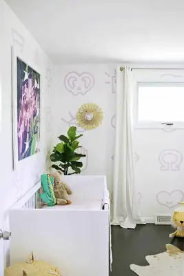 Painted Nursery Wallpaper DIY