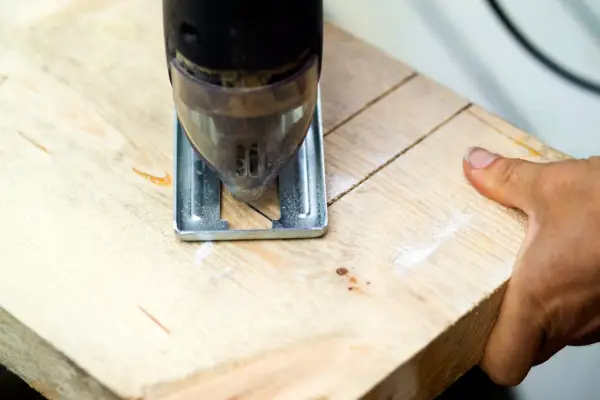 Making a raised bed - cutting the wood