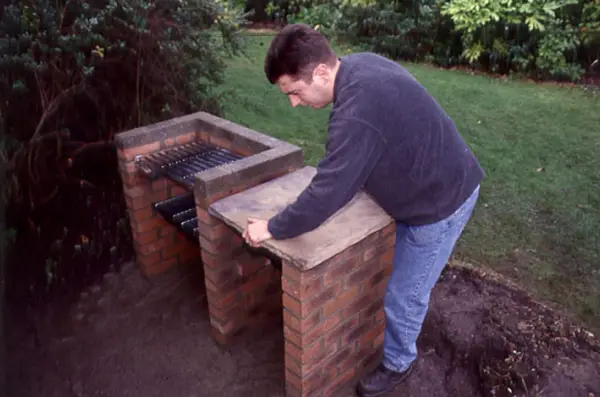 Adding a cement slab to make a work surface