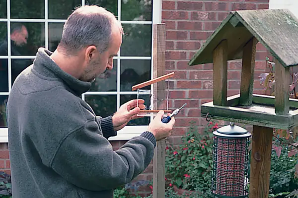 Setting the feeder close to the house