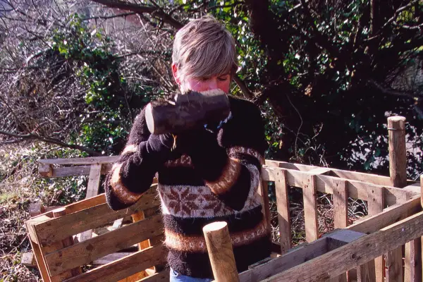 Fixing stakes into the ground