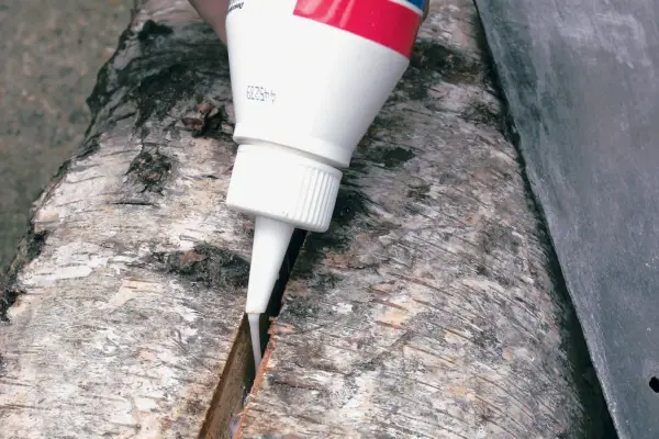 Adding wood glue to the channel