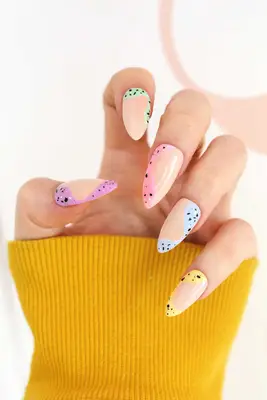 easter egg waves spring nails