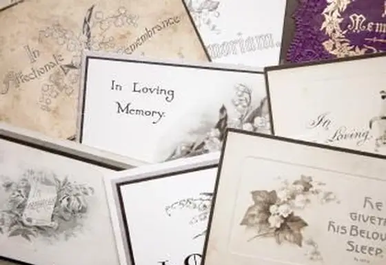 Beispiel für Beerdigungsankündigungen