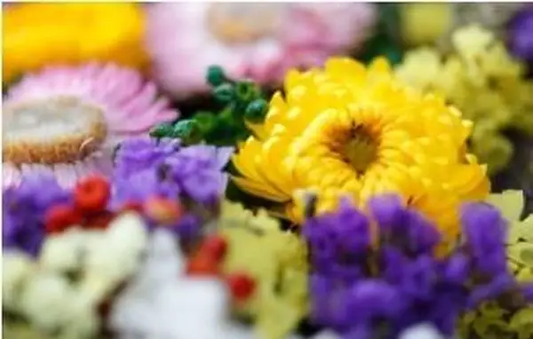 Etiqueta para las flores funerarias en un cementerio