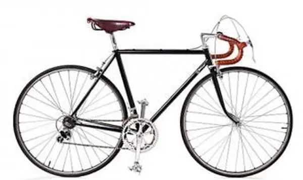 Vista lateral, de, bicicleta de carretera