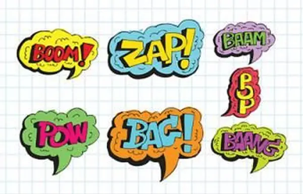 Balões de fala de efeitos sonoros