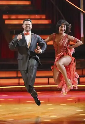 שריל בורק עם בן הזוג ג'ק אוסבורן בריקוד עם הכוכבים