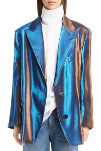 Dwukolorowa marynarka Lamé od Dries Van Noten