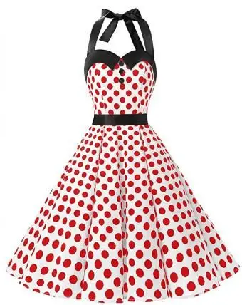 Vestido halter rockabilly