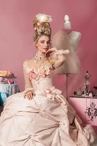 Retrato de Maria Antonieta em rosa