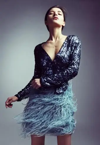 정장상의와 치마 콤보