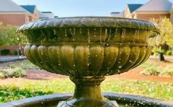 분수에서 떨어지는 물