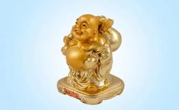 Reisende lachende Buddha-Statue