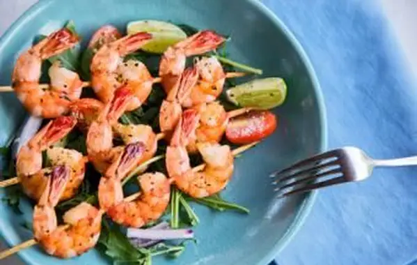 Camarão grelhado na brasa