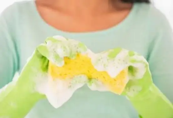 スポンジ付き手袋