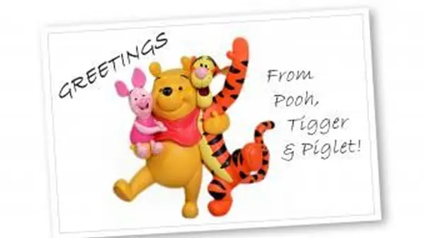 Pocztówka z postaciami Disneya