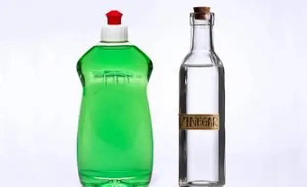 Miscela di aceto e detersivo per i piatti