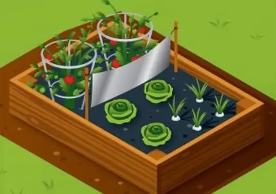 Folia na podniesionym łóżku ogrodowym