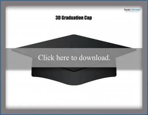 Tlačiteľný vzor promočnej čiapky 3D