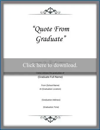 Invito preventivo di laurea