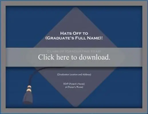 Invito per il cappello di laurea