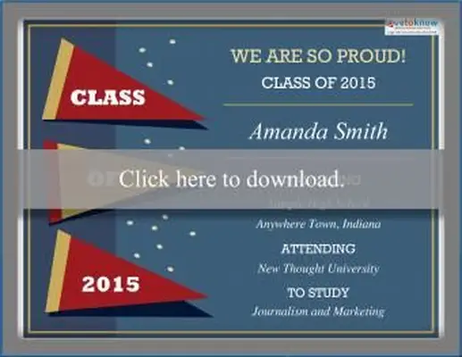 Anúncio de formatura para impressão de flâmula da turma