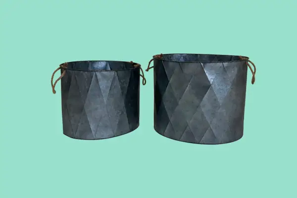 Charles Bentley Zinc Effect Planters