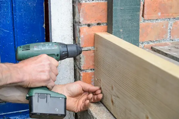 Drilling the sides to the frame